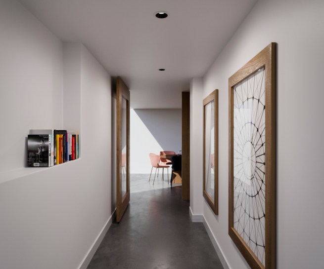 downlight-fijo-familia-BUD-pasillo